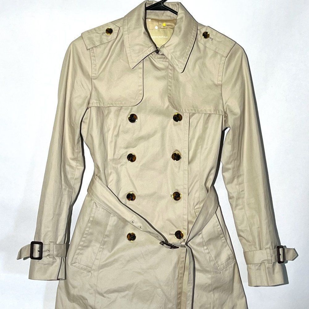 Banana Republic Medium Length Classic Trench Coat Size XS